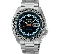 Seiko Montre 5 Sports SRPK67K1 Argent Analogique Homme Checker Flag Édition Spéciale