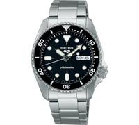 Seiko Montre automatique 5 Sports SKX SRPK29K1 38 mm Cadran noir Acier inoxydable