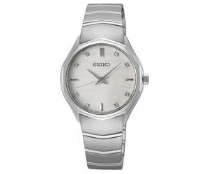 Seiko Caprice Diamant (30 Mm) Cadran Blanc / Bracelet En Acier SUR615P1 Montre