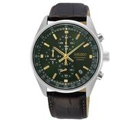 SEIKO Chrono Élégante SSB385P1 montre homme quartz bracelet en cuir