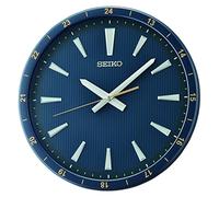 Seiko Clock QXA802L Horloge Murale analogique Bleu