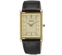 Seiko Montre classique SWR106P1 Cadran champagne 27,2 mm Bracelet en cuir
