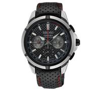 SEIKO Coutura SSB437 Montre chronographe en cuir Noir, noir