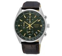 Seiko Montre SSB385P1 Homme – Quartz analogique japonais, bracelet en cuir véritable