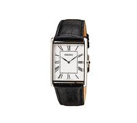 Seiko Montre Hommes Quartz avec Bracelet Cuir Noir SWR049P1
