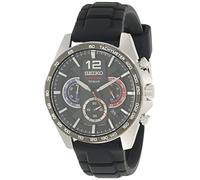 Seiko Montre Homme SSB347P1 – Quartz analogique, bracelet en silicone