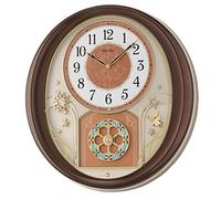 Seiko Horloge Murale en résine, Marron/doré