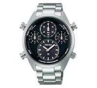 Seiko Sfj003p1 42mm 10atm Quartz Analogical Watch Argenté Homme