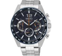 SEIKO Montre à affichage analogique noir / argent, Taille One Size