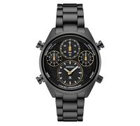 SEIKO Montre à quartz solaire pour homme avec cadran noir et bracelet en acier inoxydable, Décontracté, classique, plongeur