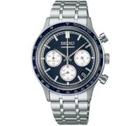 Seiko Montre chronographe pour homme SSB477P1 - Bracelet acier inoxydable, cadran bleu marine