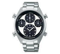 Seiko Speedtimer Montre chronographe Solaire pour Homme, argenté/Blanc, Bracelet