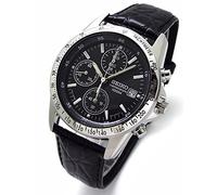 SEIKO Montre chronographe bracelet en cuir ensemble domestique Seiko circulation régulière article noir SND367P1 [marchandises d'importation parallèle]