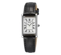 Seiko Montre Classique (19,6 Mm) Cadran Blanc / Bracelet En Cuir Noir SWR107P1