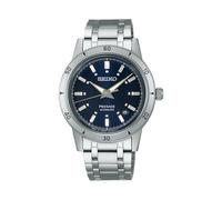 Seiko Presage Style 60's automatic men's watch blue background SRPL07J1 steel case and bracelet