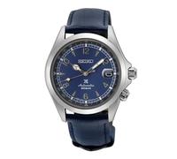 Seiko PROSPEX ALPINIST SPB531J1 Montre automatique pour homme, cadran bleu, boîtier rond, bracelet en cuir noir