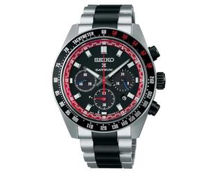 Seiko Prospex Speedtimer Datsun SSC957P1, chronographe limité, cadran noir avec détails rouges, boîtier rond