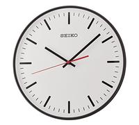 Seiko QXA701K Horloge Murale en Plastique avec trotteuse silencieuse Noir, Noir, 29.9 x 29.9 x 4.6, Moderne