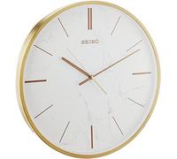 SEIKO QXA760GLH Horloge Murale élégante Carrara 40,6 cm de diamètre, Couvercle en Verre