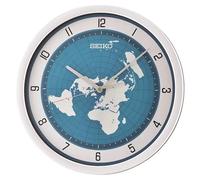 Seiko QXA814S Horloge Murale avec boîtier en Plastique, 36,1 cm de diamètre, Bleu/argenté