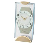 Seiko QXG146G Horloge de Table en Plastique Doré, Verre, S, Moderne