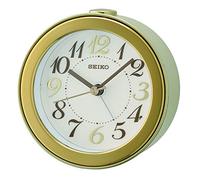 Seiko Réveil en Plastique Doré 9,4 x 9,4 x 5 cm