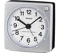 Seiko Réveil Radio-piloté en Plastique, Argent/Noir, S, Réveil Radio-piloté