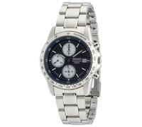Seiko - SND365P1 - Quartz - Montre Mixte - Quartz Chronographe - Cadran Bleu - Bracelet Acier Gris