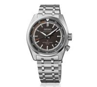 Seiko Speedtimer Automatique, Montre pour homme, cadran noir, boîtier rond, bracelet en acier