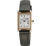 Seiko SWR096P1 Montre Femme Rectangulaire Gris Foncé/Or Rose