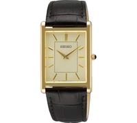 Seiko Montre classique SWR106P1 Cadran champagne 27,2 mm Bracelet en cuir