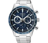 Seiko – Montre homme SSB445P1 – Chronographe Quartz – Bracelet acier, cadran bleu, 10 bars
