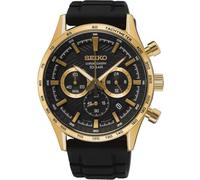 Seiko Montre SSB446P1 Homme Chronographe Acier inoxydable Bracelet en silicone Étanchéité 10 bars