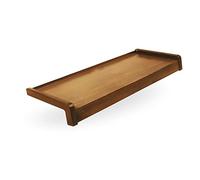 Seiletech.de Appui de fenêtre en acier | 80 cm | en film adhésif chêne doré | profondeur 25 cm | résistant aux intempéries | avec revêtement en PVC | rebord | extérieur
