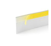 Seiletech.de Barre de fenêtre - 10 m - 60 mm x 1,5 mm - Autocollant - Blanc - Barre plate - Barre profilée