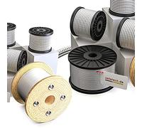 Seiletech.de Câble d'acier inoxydable | 7x7 | 3 mm | 50 m | Corde métallique | AISI 316, V4A 1.4401