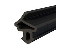 Seiletech.de Joint de fenêtre S-1172 - 50 m - Aluminium PVC - Noir - Joint profilé pour boudin de porte - Joint d'étanchéité en caoutchouc pour fenêtre en plastique