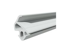 Seiletech.de Joint de fenêtre S-1559 - 10 m - Aluplast PVC - Joint en caoutchouc pour fenêtre - Gris - Joint profilé pour boudin de porte - Joint d'étanchéité en caoutchouc pour fenêtre en plastique