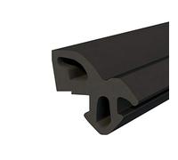 Seiletech.de Joint de fenêtre S-1560 - 5 m - Aluminium PVC - Noir - Joint profilé pour boudin de porte - Joint d'étanchéité en caoutchouc pour fenêtre en plastique