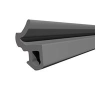 Seiletech.de Joint de fenêtre S-618 - 1 m - En PVC - Noir - Boudin de porte - Joint d'étanchéité en caoutchouc - Joint de fenêtre en plastique