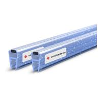 Seiletech.de Joint Magnétique UM03 | 2 x 2 m | Pour Porte en Verre de 4 mm, 5 mm, 6 mm | Transparent | Profil Imperméable | Joint de Douche Avec Lèvre en Caoutchouc