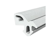 Seiletech.de S-1560 Joint de fenêtre - 10 m - aluplast PVC - Gris - Profil anti-courant d'air - Joint d'étanchéité en caoutchouc - Joint pour fenêtre en plastique