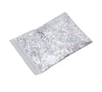 Séilets de Nail de Lettre Anglais, Lettres Holographiques de Paillettes D'ongles, Flocons à Paillettes, Décoration de Manucure, Argent, 50 G