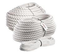 Seilwerk STANKE 20 m Corde de Coton 8 mm Fibres Naturelles torsadé à la Main gréement