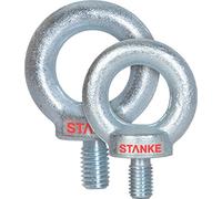 Seilwerk STANKE 25x Boulon à œil mâle galvanisé M8, anneau de levage à épaulement à tige 8 mm
