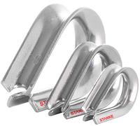 Seilwerk STANKE 25x Cosse-cœur d’acier inoxydable 5mm pour câble d’acier, corde naturelle et synthétique