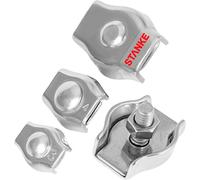 Seilwerk STANKE 5x Serre-Câble Plat Selle Unique Zingué Taille 3 Connecteur Galvanisé Pour Câble d’Acier 3 mm