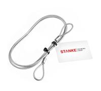 Seilwerk STANKE Câble d'Acier Galvanisé avec Boucle en Revêtement PVC 5 mm 6x7 Longueur 2 m