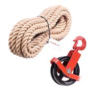 Seilwerk STANKE Corde de Jute 12 mm 30 m avec Crochet 125 mm