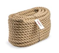 Seilwerk STANKE Corde de Jute Fibres Naturelles enroulées gréement la rambarde de sécurité 18mm 25m